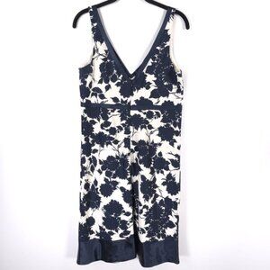 NWT J.CREW Women’s 100% LINEN SILK TRIM Sleeveless‎ V-Neck Dress Floral Size 10